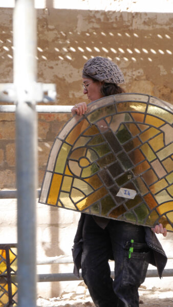 travaux_vitraux_abbatiale_souillac